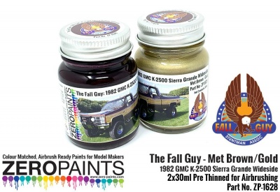 Fall Guy 1982 GMC K-2500 Met Brown /Gold Paint Set 2x30ml - Zero Paints