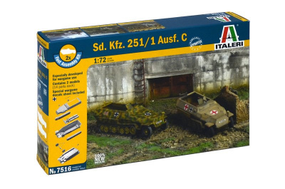 Fast Assembly military 7516 - Sd.Kfz.251/1 Ausf.C (1:72)- Italeri