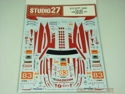 Ferrari 458 "JMB Racing" #83 LM (2012) - Studio27