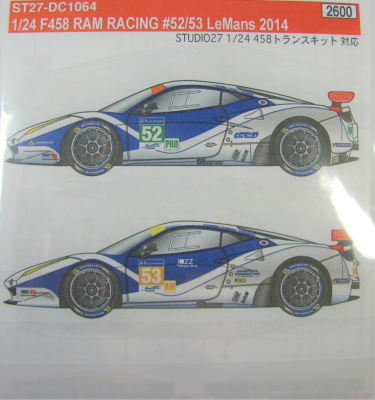 Ferrari F458 RAM Racing #52,53 Le Mans 2014 - Studio27