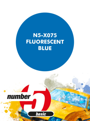 Fluorescent blue Paint for airbrush 30ml - Number Five