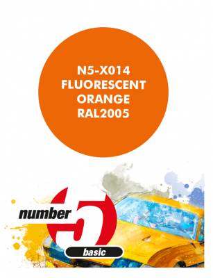 Fluorescent Orange RAL2005  Paint for Airbrush 30 ml - Number 5
