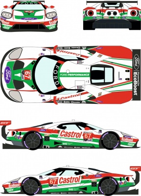 Ford GT LM #67 Castrol Rolex 24h Daytona 2019 - Racing Decals 43