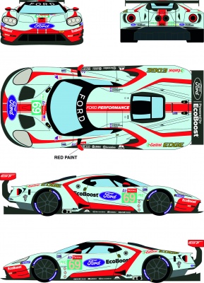 Ford GTLM #69 "Ford Chip Ganassi Team USA" 24h Le Mans 2019 - Racing Decals 43