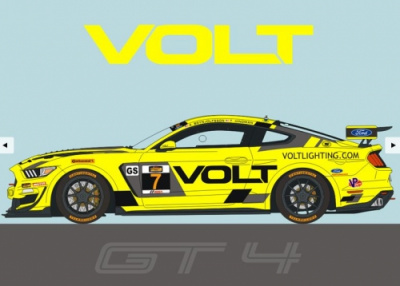 Ford Mustang GT4 Volt Racing 2018 for Tamiya 24354 1/24 - Blue Stuff