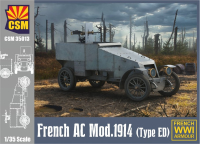 French Armored Car Modele 1914 (Type ED) 1/35 - Copper State Models