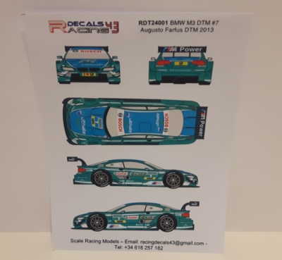Full Decal Set for Castrol BMW M3 DTM  Augusto Farfus 2013 #7 - Racing Decals 43