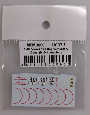 FXX #30 Decal(M.Schumacher) 1/43  - MSM Creation