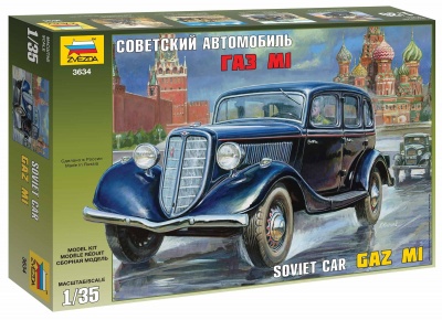 GAZ M1 Soviet Car (1:35) Model Kit 3634 - Zvezda