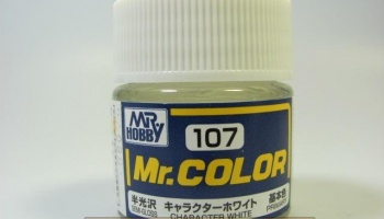 Mr. Color C 107 - Character White Semi Matt - Bílá, figury polomatná - Gunze