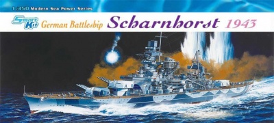 GERMAN BATTLESHIP SCHARNHORST 1943 (SMART KIT) (1:350) Model Kit loď 1040 - Dragon