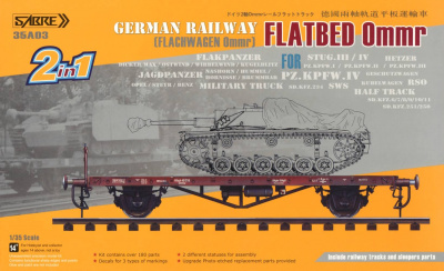 German Railway Flatbed Ommr (Flachwagen Ommr Linz) 1/35 - Sabre Model