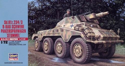German Sdkfz 234/3 Schwere Panzerspahwagen Stummel (1:72) - Hasegawa