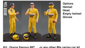 Driver Figure Senna Lotus 99T 1/24 - GF Models