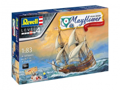 Gift-Set loď  - Mayflower 400th Anniversary (1:83) - Revell