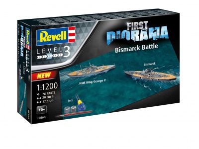 Gift-Set lodě - Bismarck Battle (1:1200) - Revell