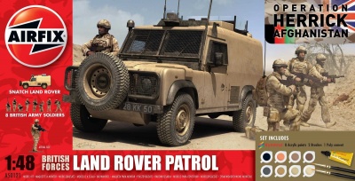 Gift Set military A50121 - British Forces - Land Rover Patrol (1:48)