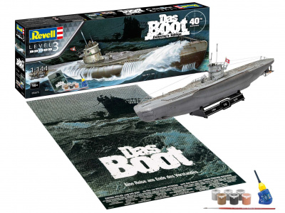 Gift-Set ponorka 05675 - Movie Set DAS BOOT - 40th Anniversary (1:144) - Revell
