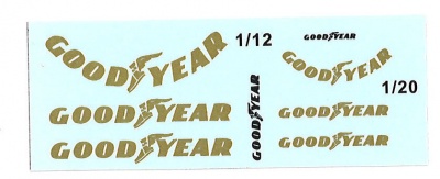 Goodyear Decal for Wolf WR1 1/12, 1/20 - MSM Creation