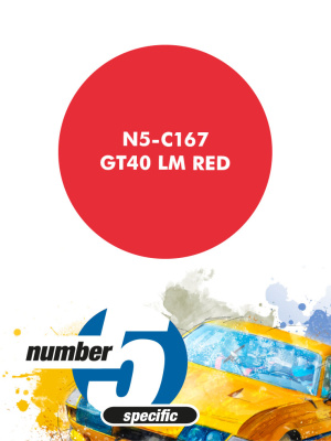 GT40 LM Red  Paint for airbrush 30ml - Number Five