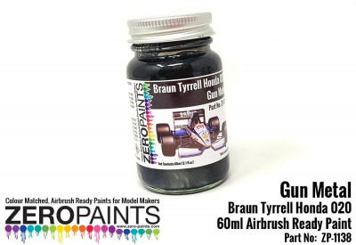 Gun Metal Paint for Braun Tyrrell Honda 020 60ml - Zero Paints
