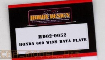 HONDA 600 WINS DATA PLATE - Hobby Design