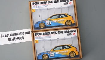 SLEVA  701,-Kč (25% Discount) Spoon Honda Civic Detail up Kit for Fujimi Honda Civic EK9 1/24 - Hobby Design