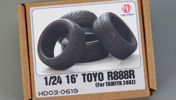 16' Toyo R888R Tires For Tamiya 240Z 1/24 - Hobby Design