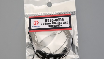 Braided line Black 0,6mm-2m - Hobby Design