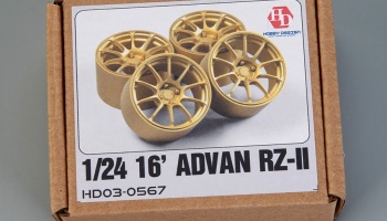 16' ADVAN RZ-II Wheels 1/24 - Hobby Design