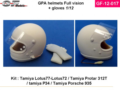Helmet Bell 70´s Lotus 77, Ferrari 312, Porsche 935 1/12 - GF Models