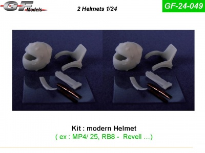 Helmets + Hans RB8,  MP4/25 1:24 - GF Models