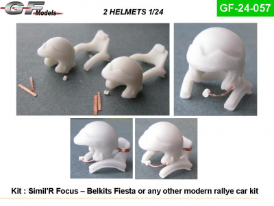 Helmets + Hans WRC 1:24 - GF Models