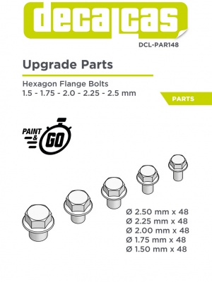 Hexagon flange bolts 1.5 - 2.5 mm - Decalcas