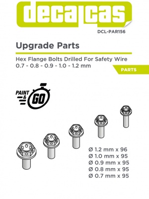 Hexagonal flange bolt drilled 0.7 - 1.2 mm - Decalcas