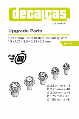 Hexagonal flange bolt drilled 1.5 - 2.5 mm - Decalcas