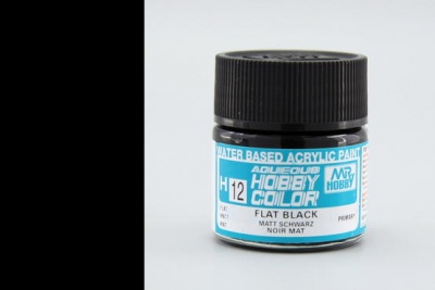 Hobby Color H 012 - Flat Black - Gunze