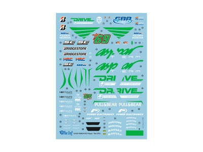 HONDA Aspar RCV Test & Practice 2015 - 1/12 Decals  - Blue Stuff