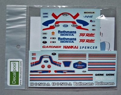 Honda NSR500 Rothmans WGP 86'  Wayne Gardner / Freddie Spencer Rider Figure - Decalpool