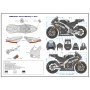 HONDA RC213V Test 2014 - Marquez / Pedrosa / Stoner Decals 1/12 - Blue Stuff