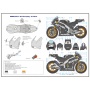 HONDA RC213V Test 2014 - Marquez / Pedrosa / Stoner Decals 1/12 - Blue Stuff
