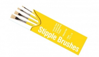 Humbrol Stipple Brush pack AG430 - sada plochých štětců (velikost 3/5/7/10) - Humbrol