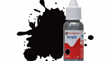 Humbrol barva akryl DB0085 - No 85 Black - Satin - 14ml
