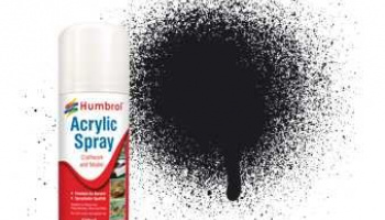 Humbrol sprej akryl AD6085 - No 85 Black - Satin - 150ml