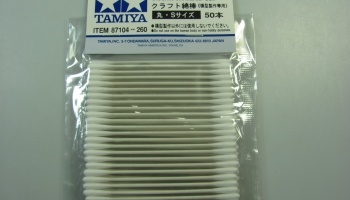 Craft Cotton Swab Round, Small, 50 pcs - Tamiya