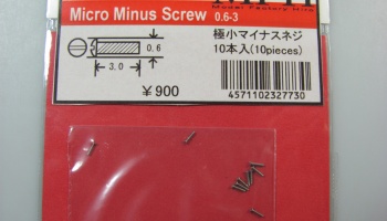 Micro Minus Screw 0,6x3 - Model Factory Hiro