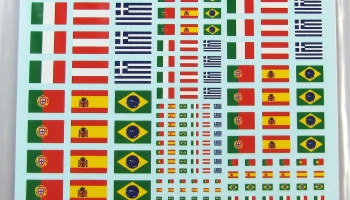 Flags Portugal, Spain, Brasil, Austria, Greece (UV PRINTING) - COLORADODECAL