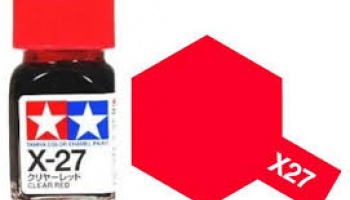 X-27 Clear Red Enamel Paint X27 - Tamiya