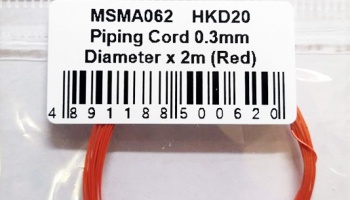 Piping Cord 0,3mm Diameter x 2m (Red) - MSM Creation