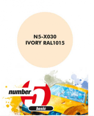 Ivory RAL1015  Paint for Airbrush 30 ml - Number 5